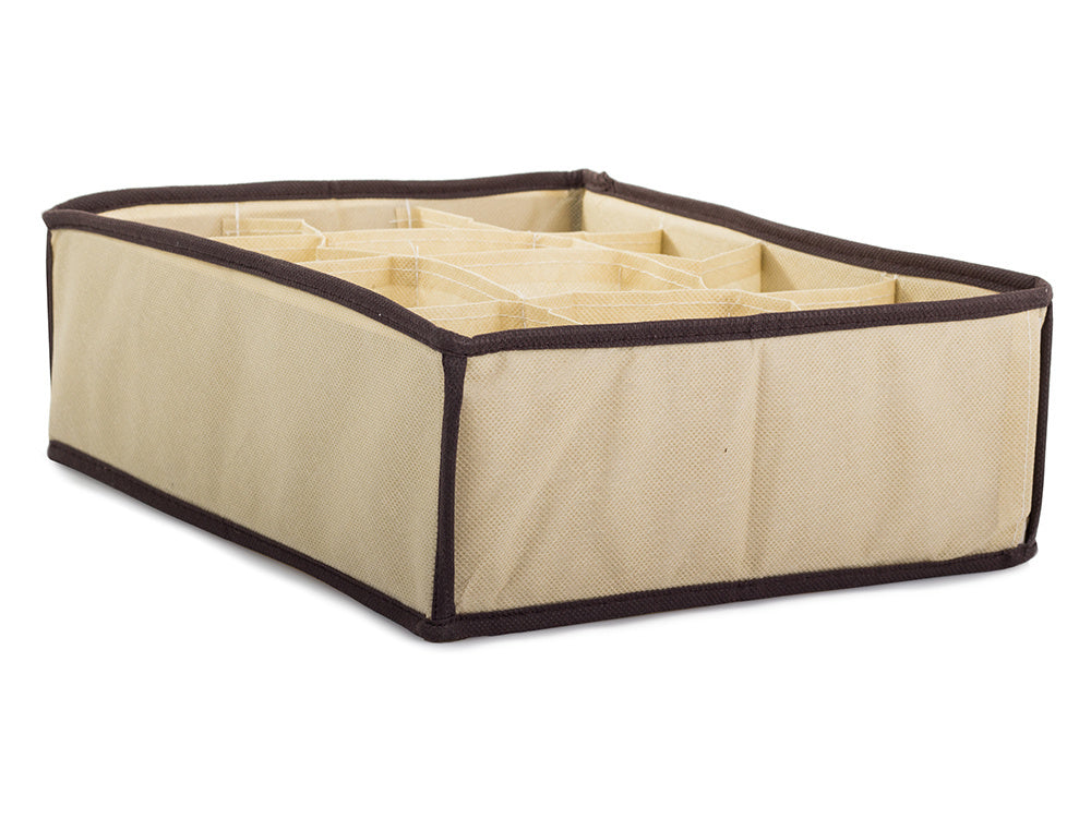 Apatinio trikotažo organizatorius kojinių stalčius, smėlio spalvos 12