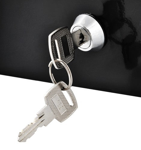 Didelė juoda pinigų dėžutė