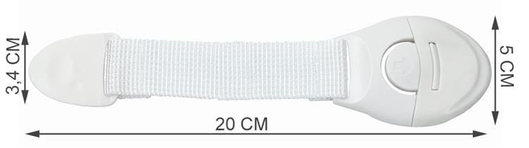 Apsauga - spyna spintelėms, 10 vnt. baltas