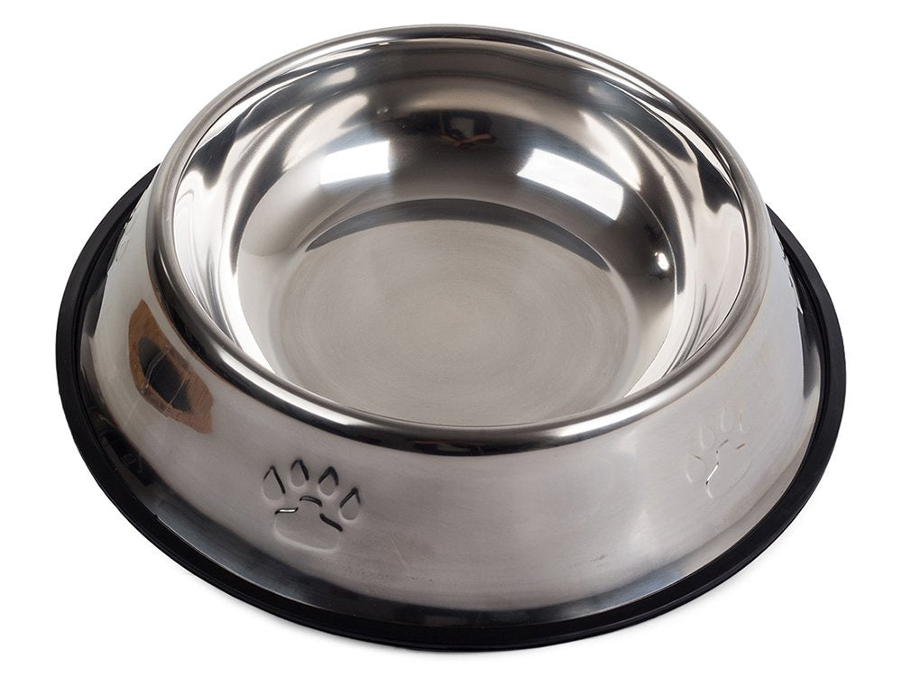 Metalinis dubenėlis šunims ir katėms sidabrinis ant gumos 1,3 l, 5907451310458, EAN kód, 5907451310458