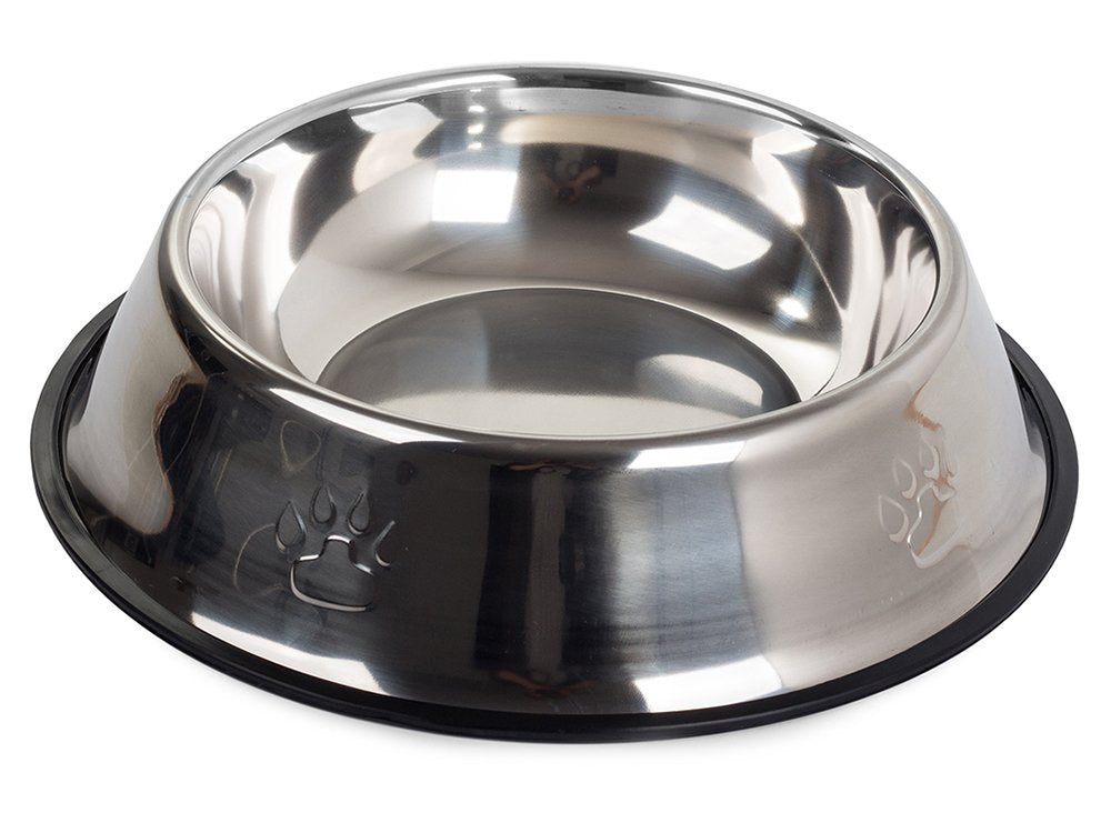 Metalinis dubenėlis šunims ir katėms sidabrinis ant gumos 1,3 l, 5907451310458, EAN kód, 5907451310458