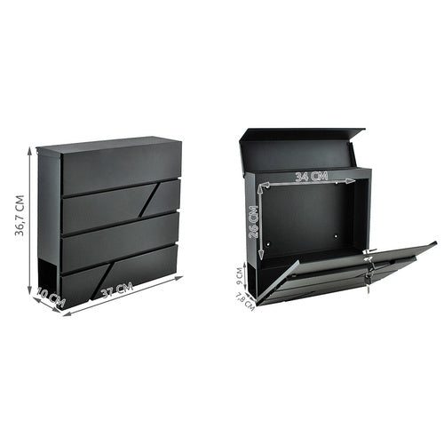 Pašto dėžutė S6238 – antracitinė