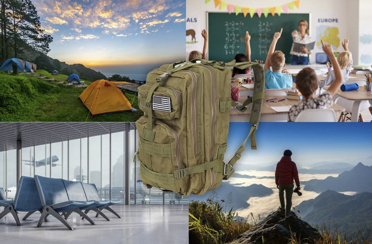 XL karinė kuprinė, žalia