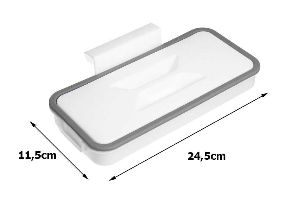 Maišelio laikiklis šiukšlių dėžės pakabinamas spaustukas