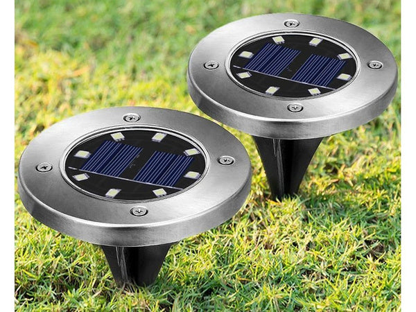 Solar disk garden lights twilight sensor 4vnt