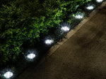 Solar disk garden lights twilight sensor 4vnt