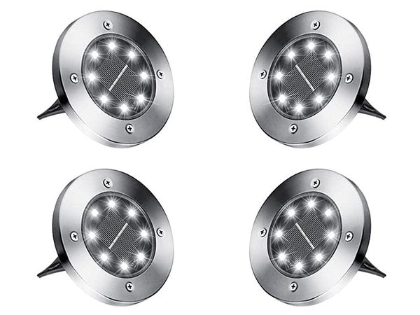 Solar disk garden lights twilight sensor 4vnt