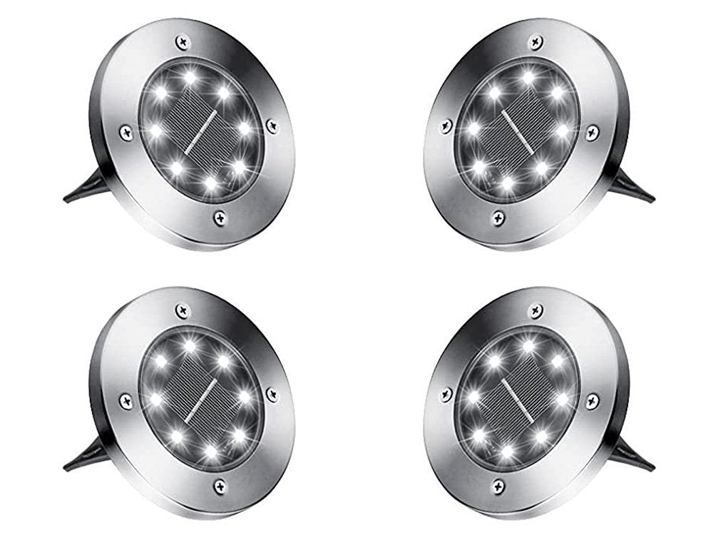 Solar disk garden lights twilight sensor 4vnt