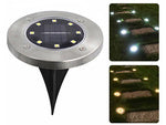 Solar disk garden lights twilight sensor 4vnt