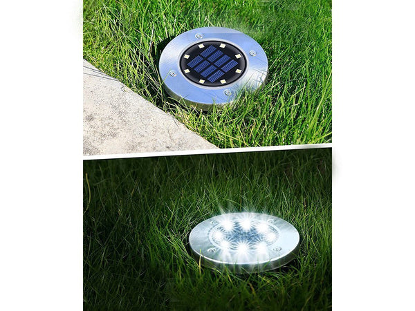 Solar disk garden lights twilight sensor 4vnt