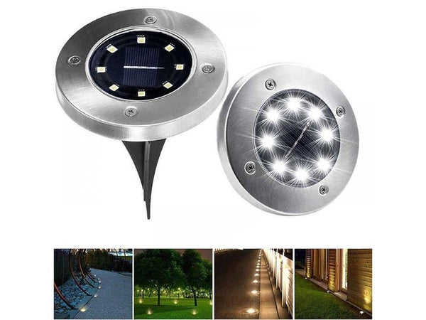 Solar disk garden lights twilight sensor 4vnt