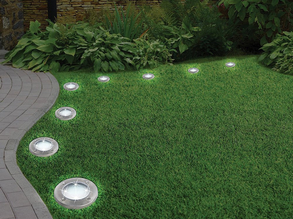 Solar disk garden lights twilight sensor 4vnt