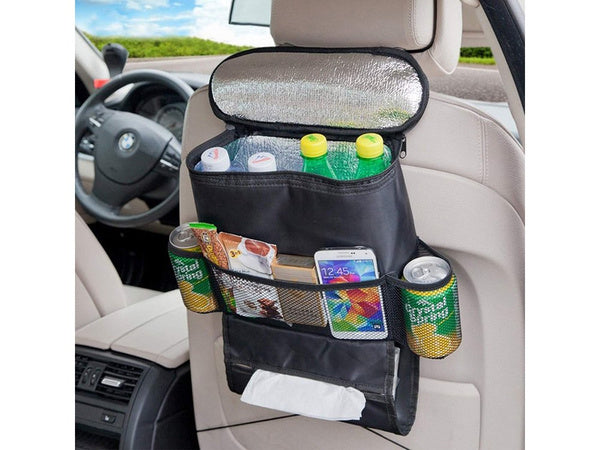 Automobilio sėdynės organizatorius su termo maišeliu