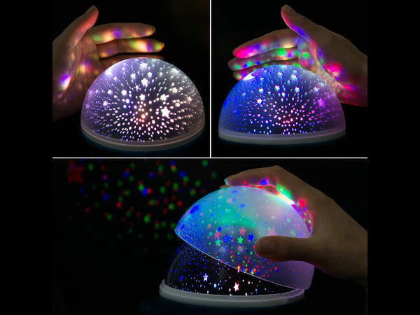 2in1 besisukanti žvaigždėta naktinė lemputė