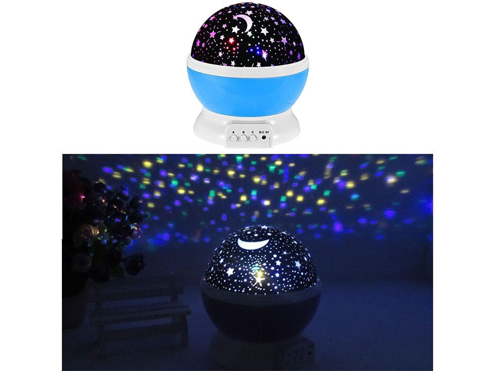 2in1 besisukanti žvaigždėta naktinė lemputė