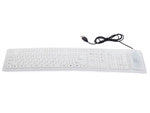 Silikono gumos klaviatūra balta usb skaitmeninė