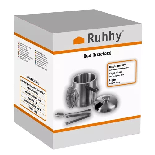 Ledo kibiras - žnyplės + šaukštas Ruhhy 21159