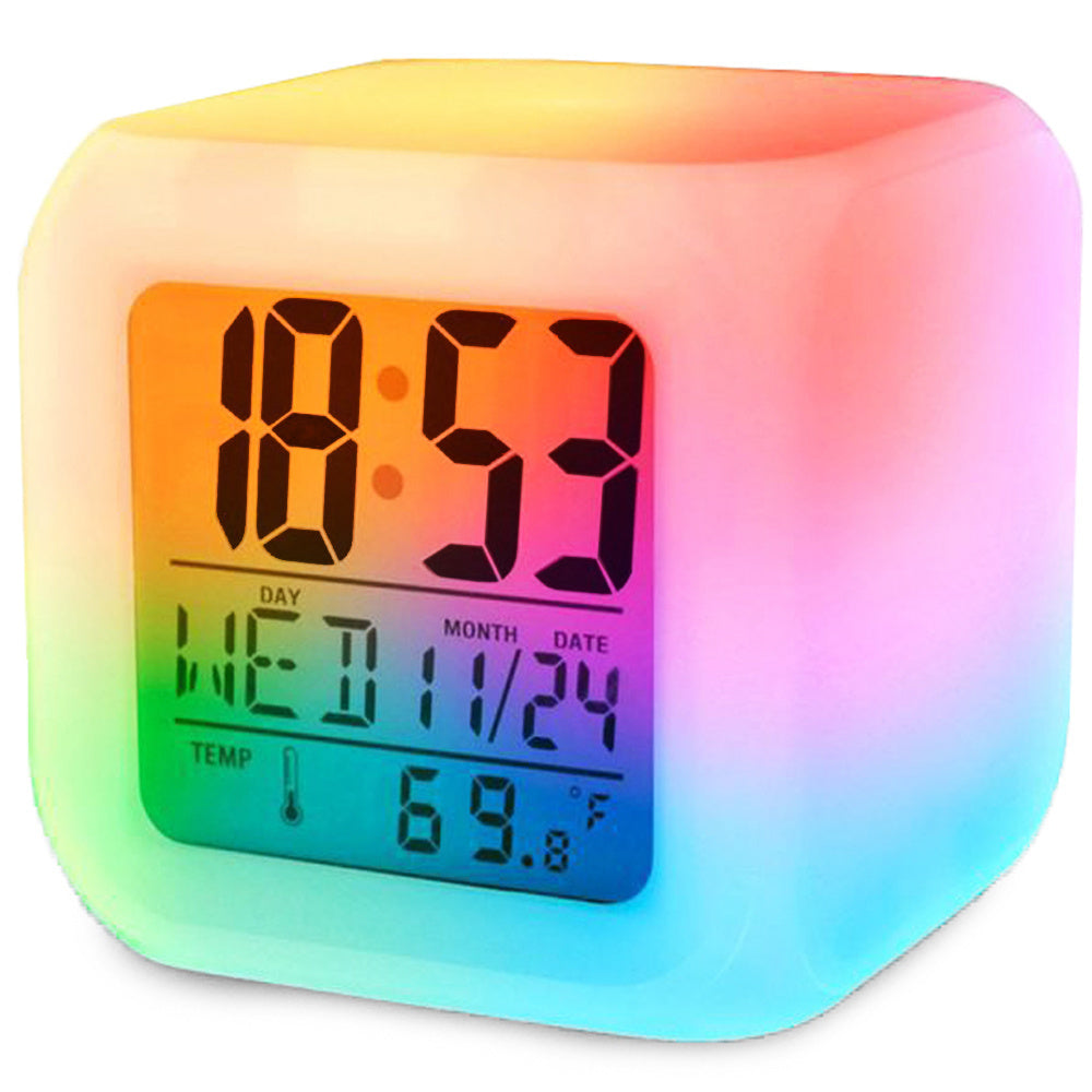 Žadintuvas lcd termometras chameleonas šviečiantis