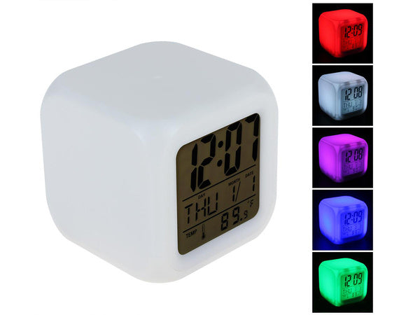 Žadintuvas lcd termometras chameleonas šviečiantis