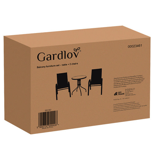 Balkono baldų komplektas - stalas + 2 kėdės 23461