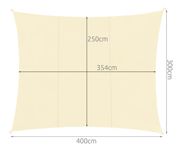 Šešėlinė burė 4x3m - smėlio spalvos Gardlov 23144