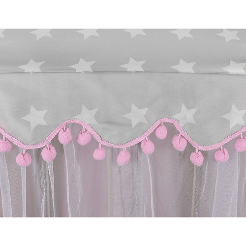 Vaikiška palapinė pilka ir rožinė Kruzzel 23476