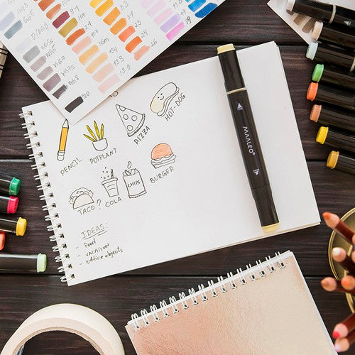 Dvipusiai žymekliai/tušinukai - 168 vnt. MAALEO 24101