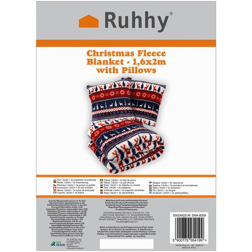 Antklodė 1,6x2m + 2x pagalvės užvalkalas Ruhhy 24825