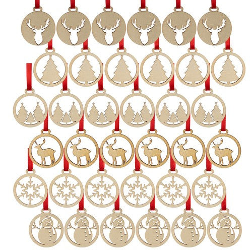 Mediniai baubliai - 36 vnt. Ruhhy 24855