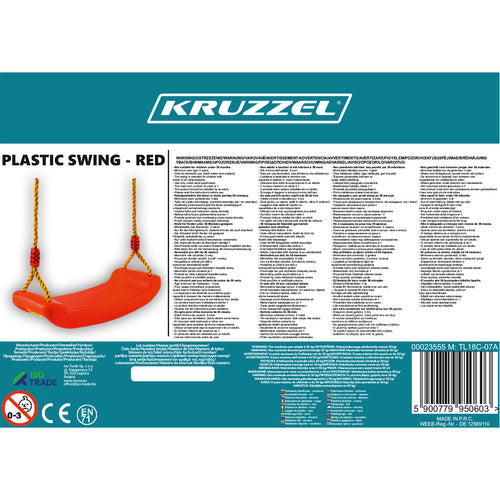 Plastikinės sūpynės - raudonos 23555