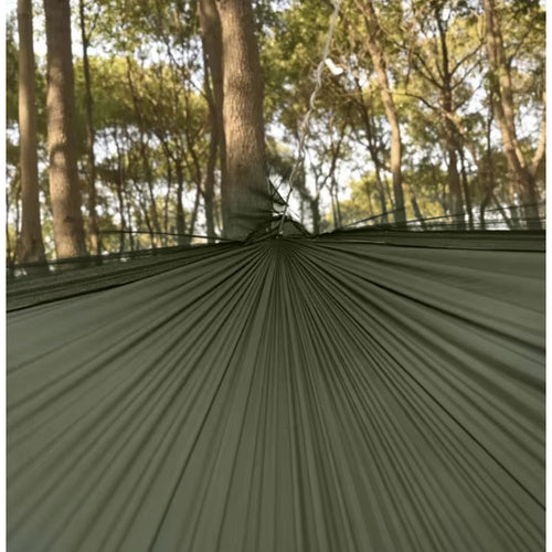 Turistinis hamakas su brezentu ir tinkleliu nuo uodų 260x140 cm