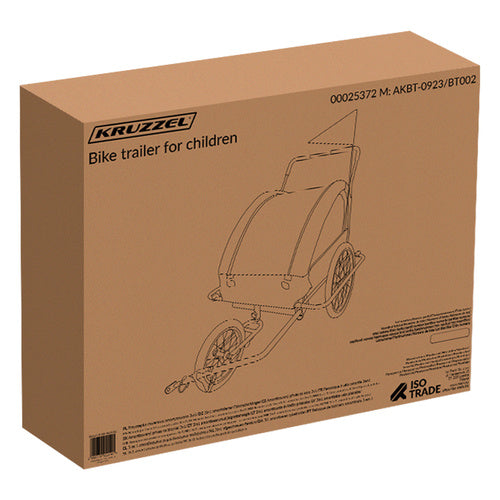Kruzzel 25372 3in1 pakabos dviračio priekaba