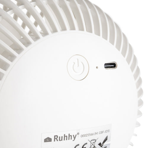 Belaidis ventiliatorius, baltas Ruhhy 25566