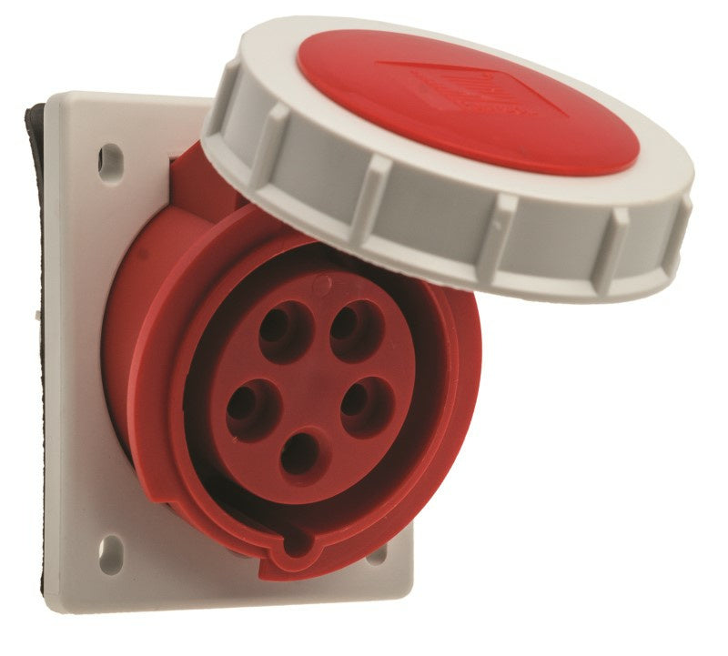 Pramoninis įleidžiamas kištukinis lizdas Pawbol B.1905 (16A, 5P, 400V, IP67)