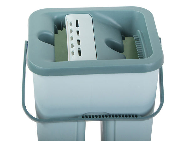 Rotacinis plokščias šluostės dviejų kamerų šluostymo kibiras