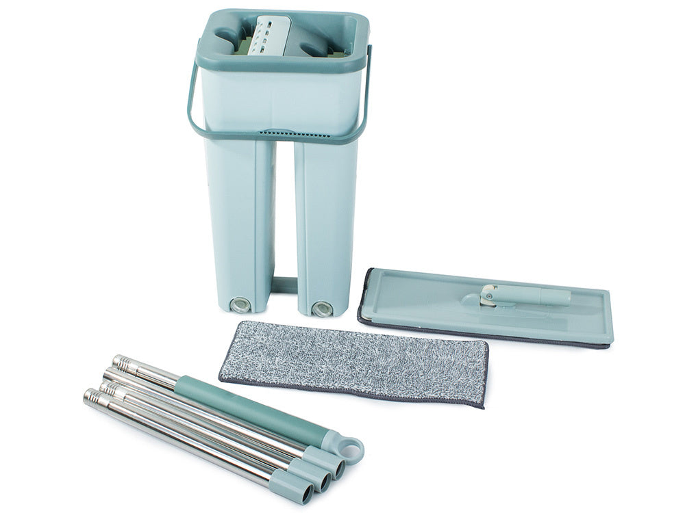 Rotacinis plokščias šluostės dviejų kamerų šluostymo kibiras