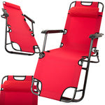 Sodo paplūdimio gultas sulankstomas pagalvėlė gravitacija sustiprinta minkšta, Raudona, Szín, Piros