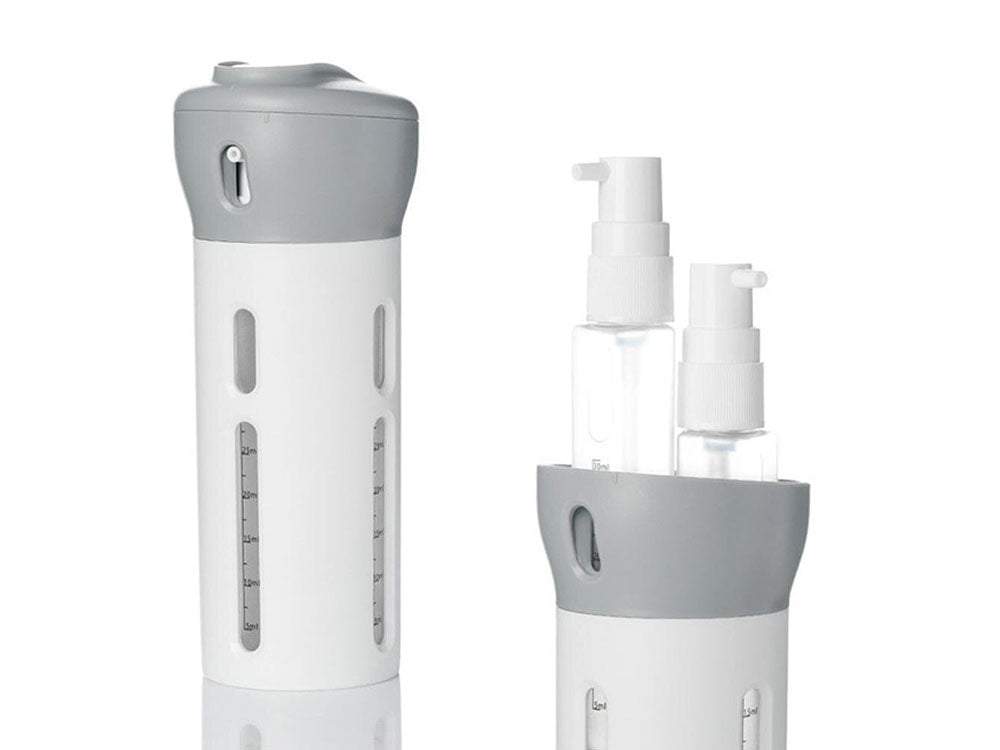 Kelionių organizatorius, skirtas kosmetikos skysčių dozatoriui