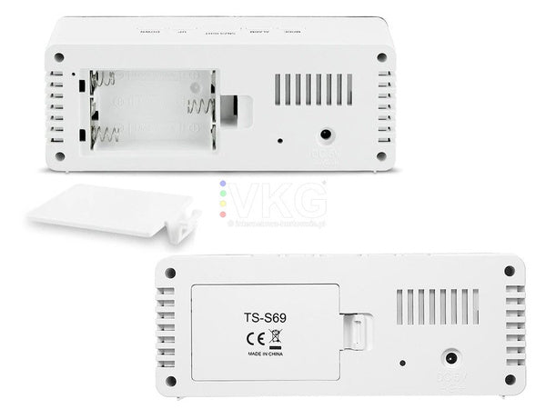 Led žadintuvas led laikmatis led veidrodis žadintuvas data 4in1