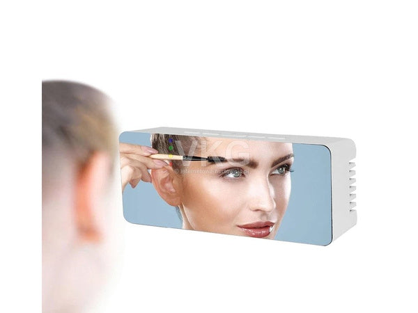 Led žadintuvas led laikmatis led veidrodis žadintuvas data 4in1