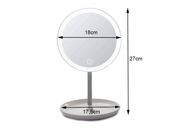 Vadovaujama makiažo veidrodis kosmetikos