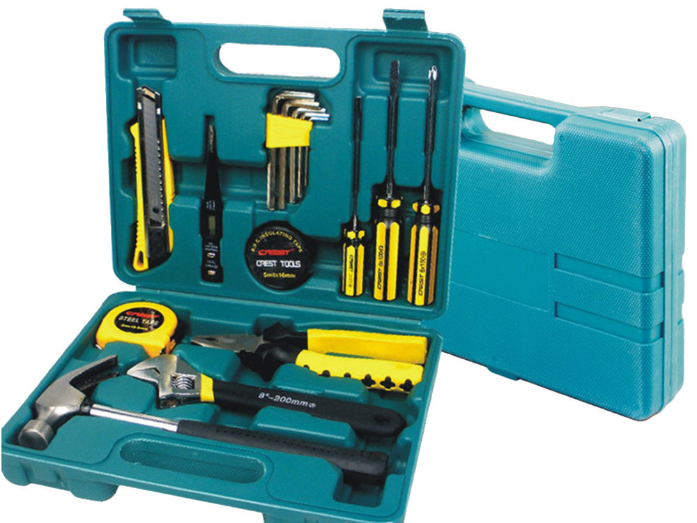 Įrankių rinkinys atsuktuvai plaktukas 16 el dėkle