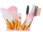 Profesionalių makiažo šepetėlių rinkinys 12 vienetų
