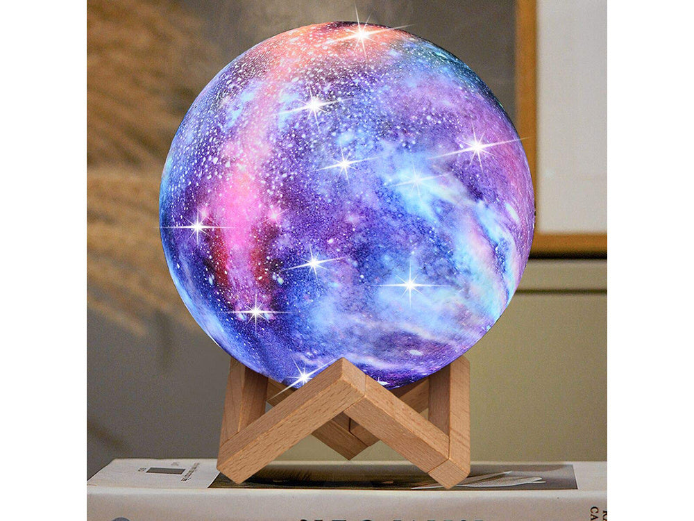 3d rgb mėnulio naktinė šviesa su nuotolinio valdymo pulteliu