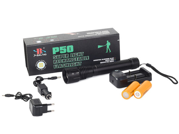 Taktinis žibintuvėlis bailong galingas priartinimas cree xhp50