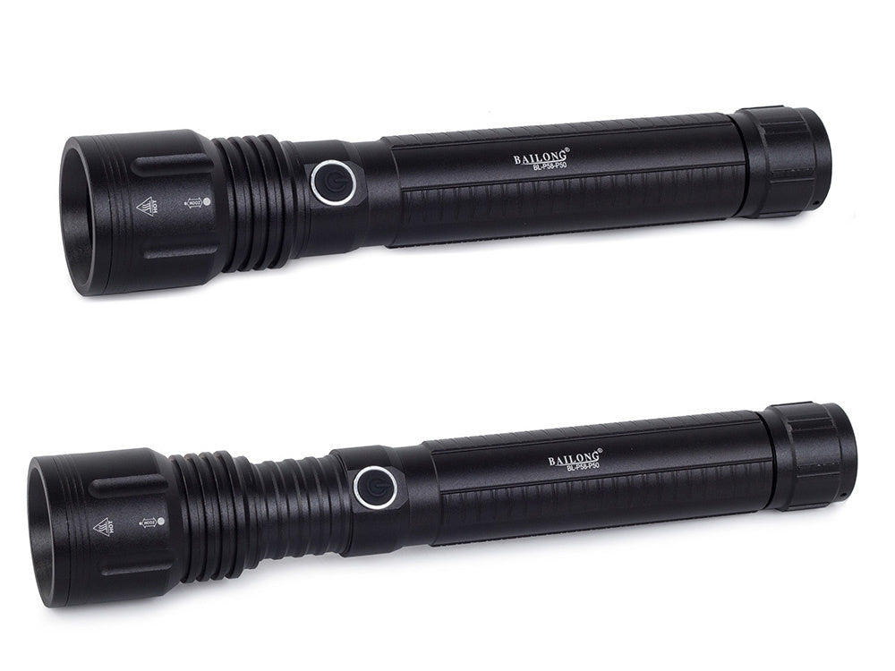 Taktinis žibintuvėlis bailong galingas priartinimas cree xhp50