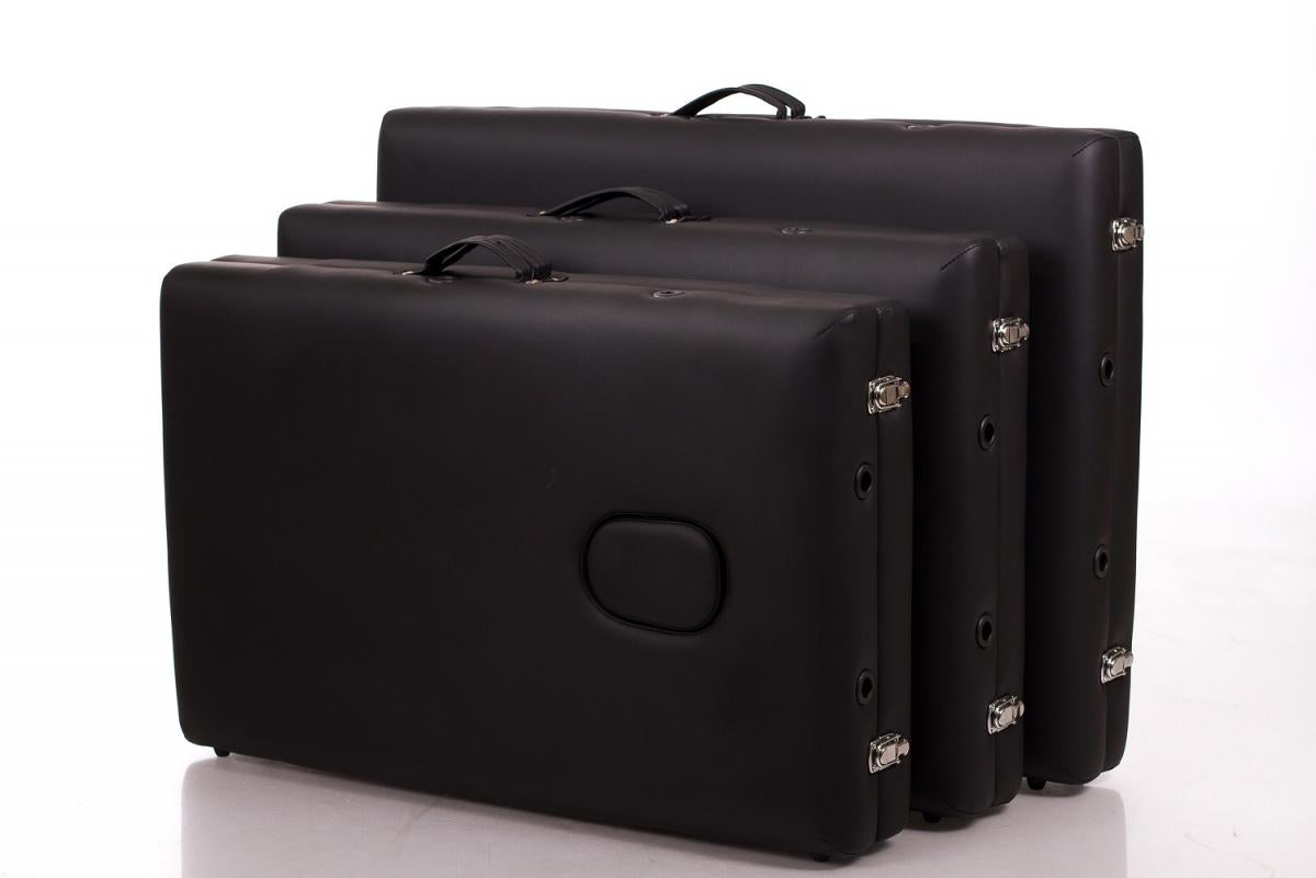 RESTPRO® ALU 2 (L) juodas nešiojamas masažo stalas