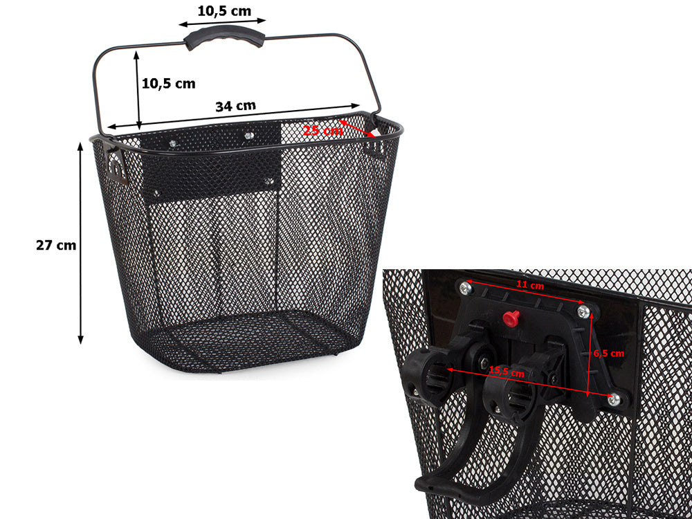 Didelis dviračių krepšys metalinis dviračių krepšys spustelėkite