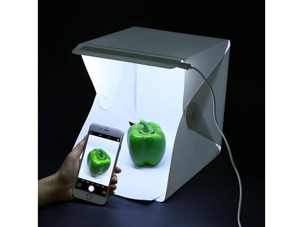 Studijinė palapinė be šešėlių, skirta produktų fotografijai 20led