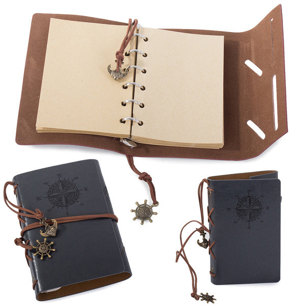 Keliautojo užrašų knygelė dienoraštis retro vintage, Pilka, Szín, Szürke